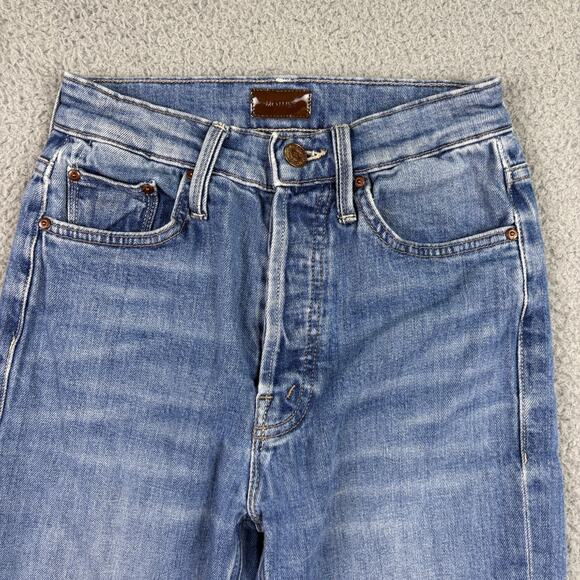 Mother Jeans Womens 22x25 Blue Tripper Wander Dust Embroidered Butterfly Tag 24 - Picture 3 of 16